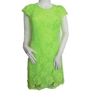 Dress Lace Lime Green Minidress open back Clubwear party night out NWT